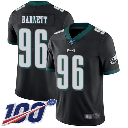 Men Philadelphia Eagles 96 Derek Barnett Black Alternate Vapor Untouchable NFL Jersey Limited Player